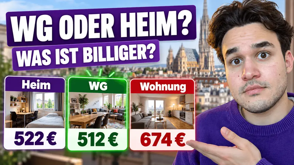 Thumbnail zum Vergleich der Wohnkosten von Studentenheim, WG und eigener Wohnung in Wien.“