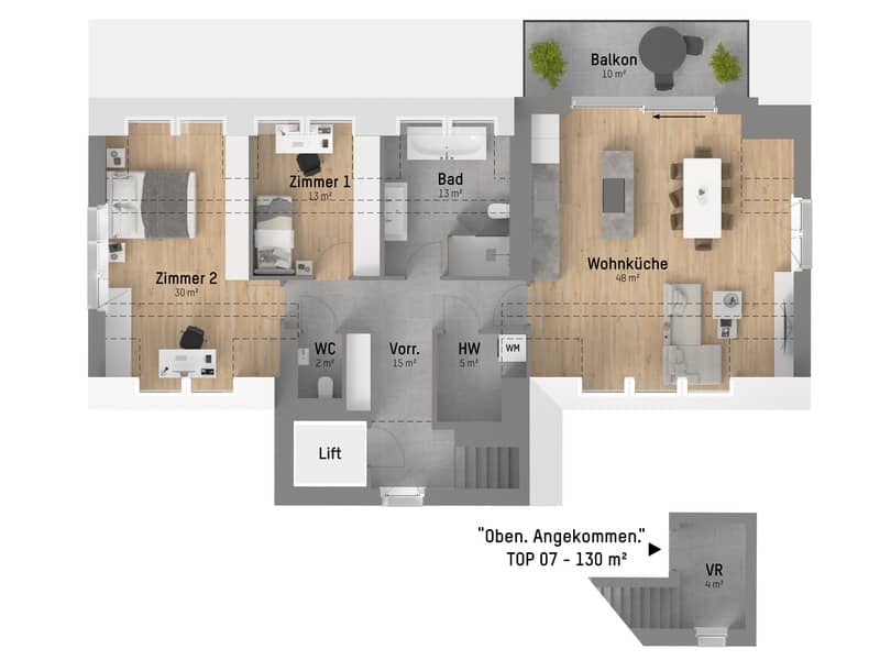 Erstbezug Penthouse mit Terrasse und Aufzug