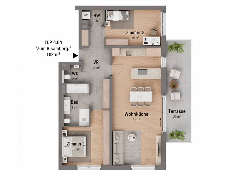 Apartment Newly built Strebersdorf Terrace
