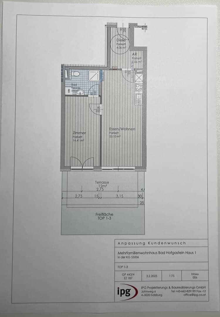 Neubauwohnung mit Terrasse provisionsfrei