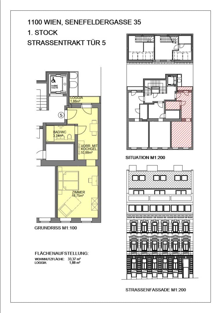 Wohnung mit Loggia im Altbau Renditechance