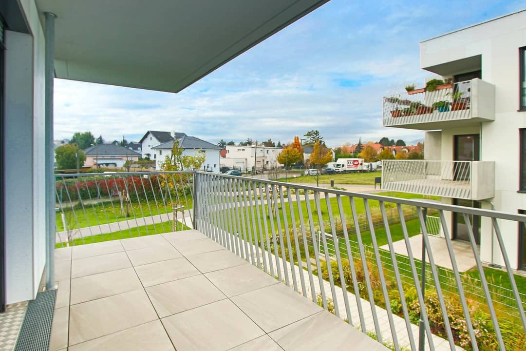 Neubau Wohnung Balkon autofreie Lage bei Siemens