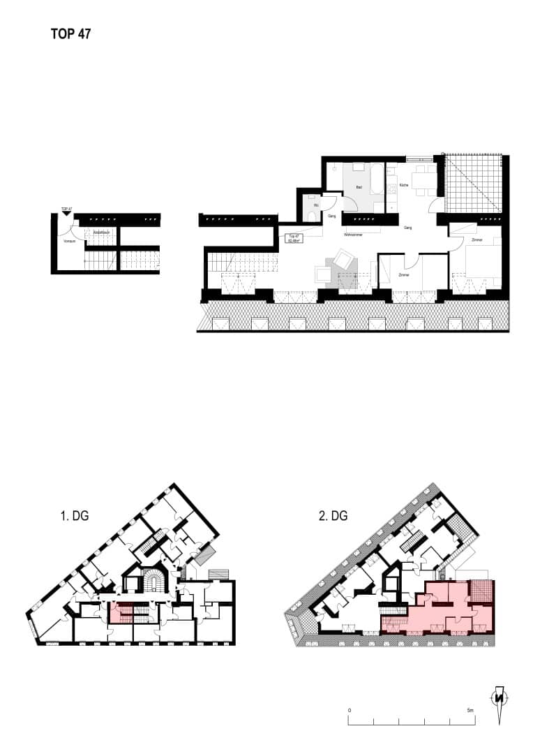 Top floor apartment with terrace near Prater