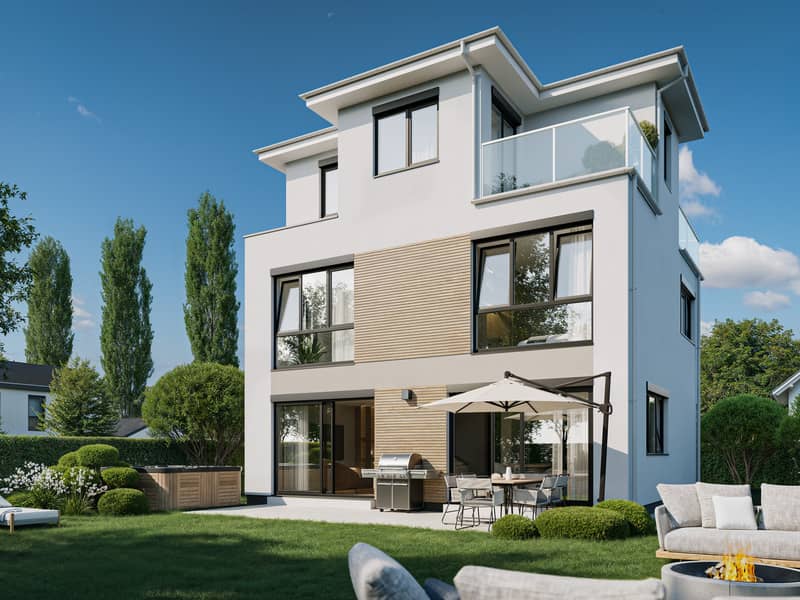 Neubau-Einfamilienhaus in Wien 1210 An der Alten Donau, Lift & PV