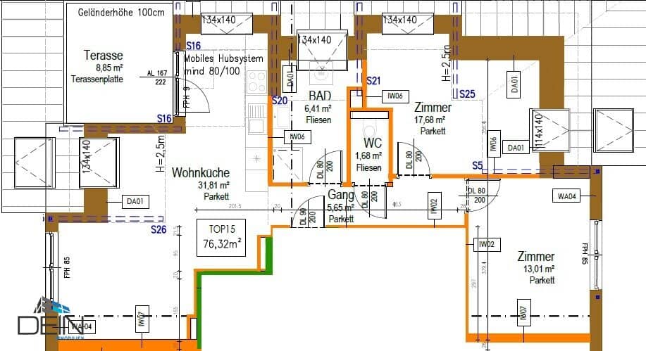New build apartment with terrace near U2 Aspernstrasse