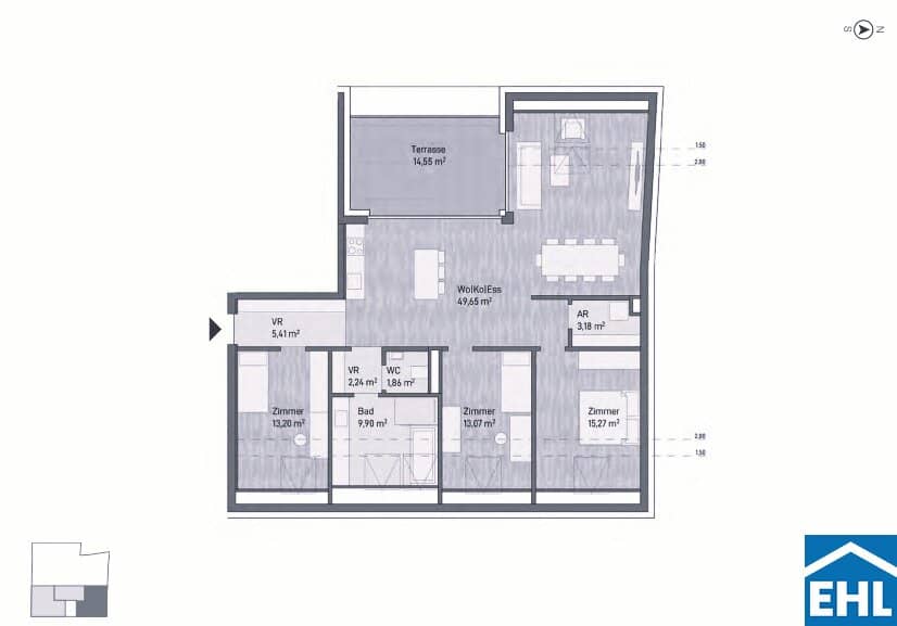 Wohnung mit Innenstadtnähe und Balkon