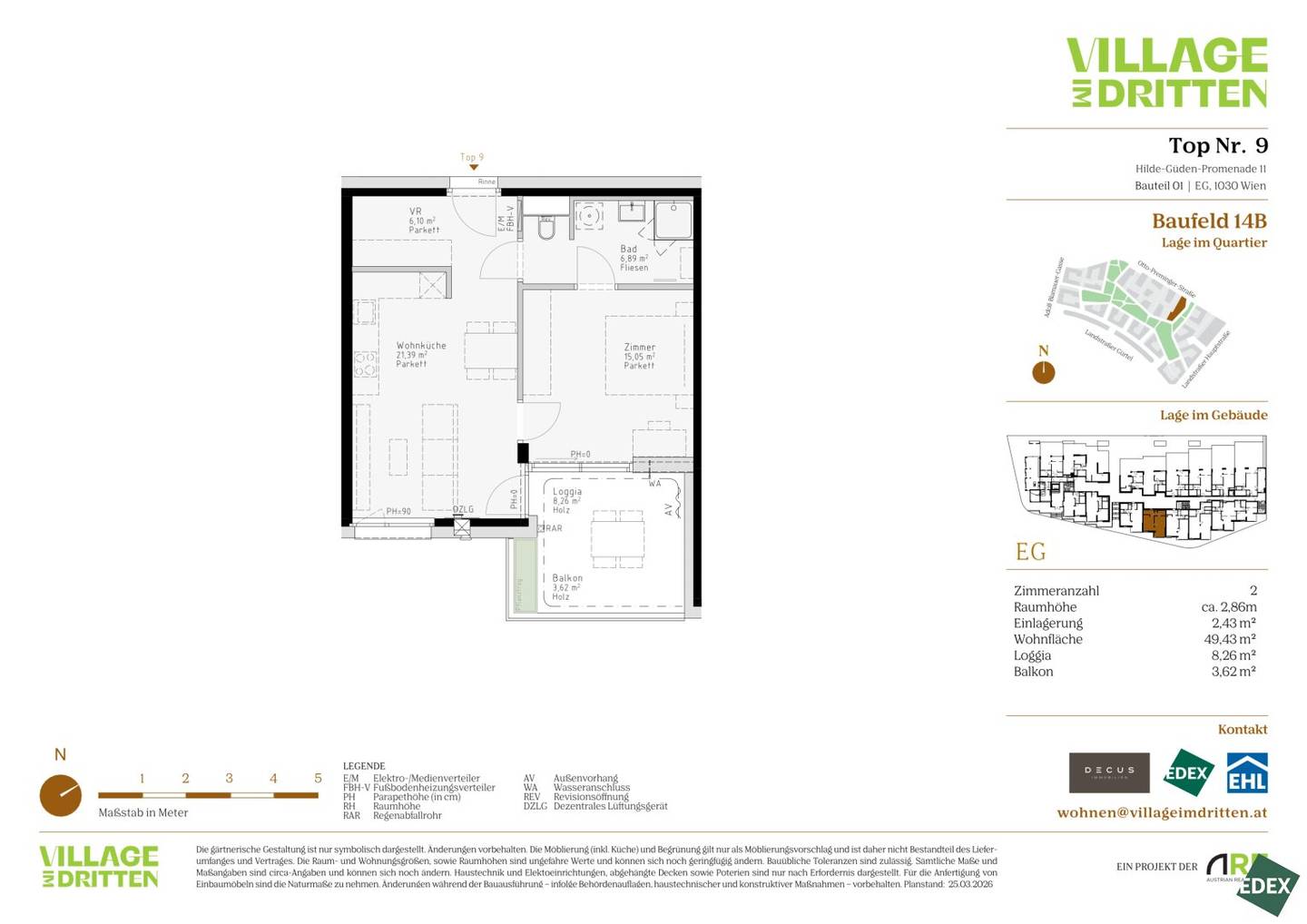 Attractive 2-room apartment with balcony