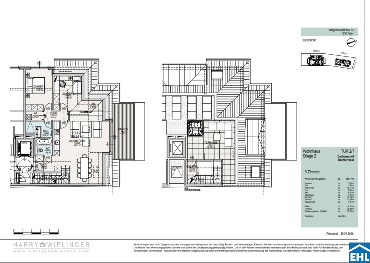 Apartment first occupancy with balcony terrace