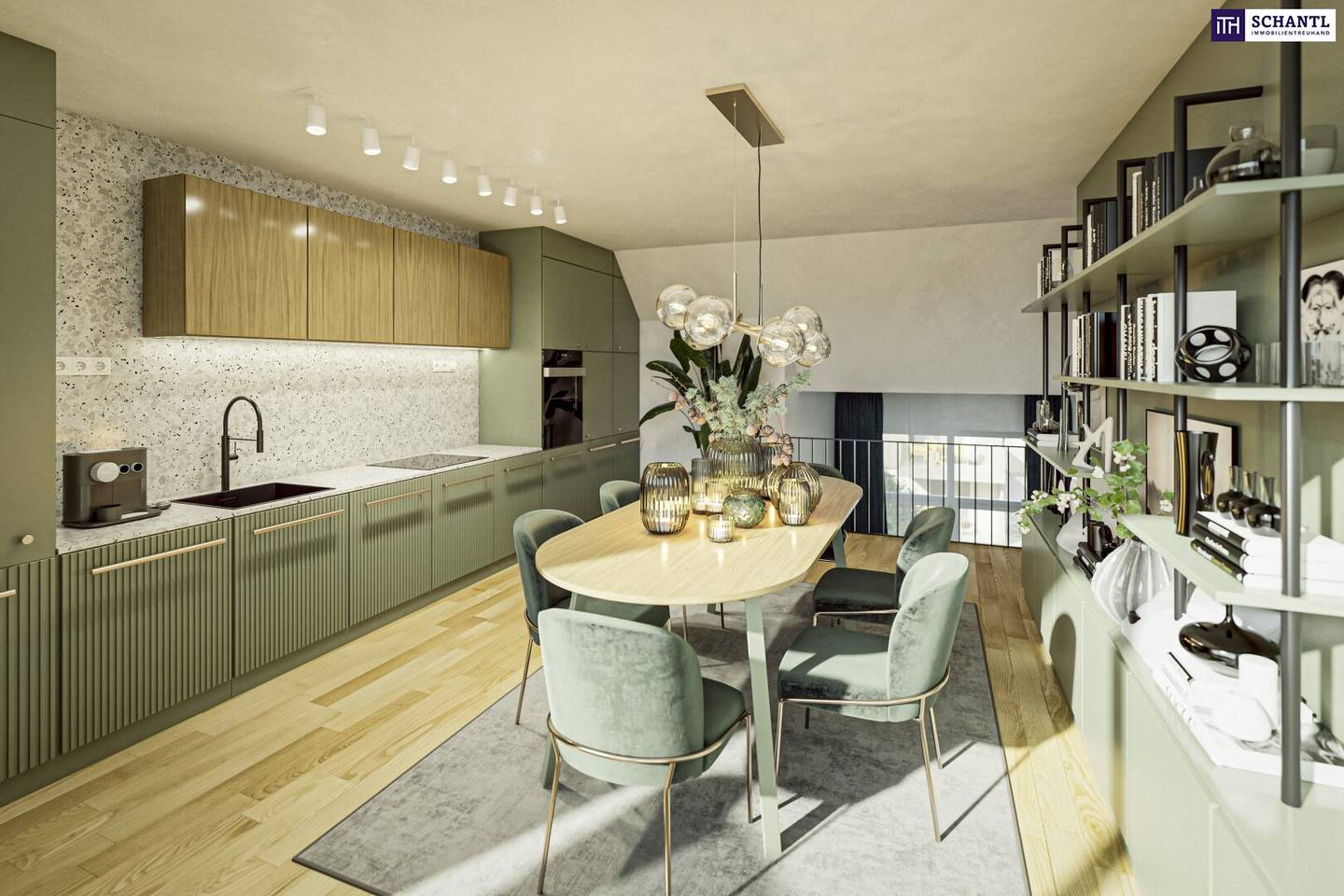Dachgeschosswohnung 5 Zimmer zwei Balkone Terrasse