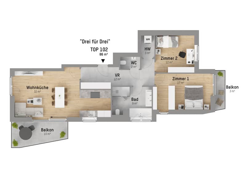 Apartment First Occupancy Terraces by the Lower Danube
