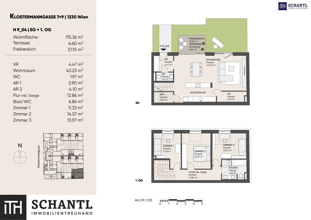 New build apartment with garden and geothermal