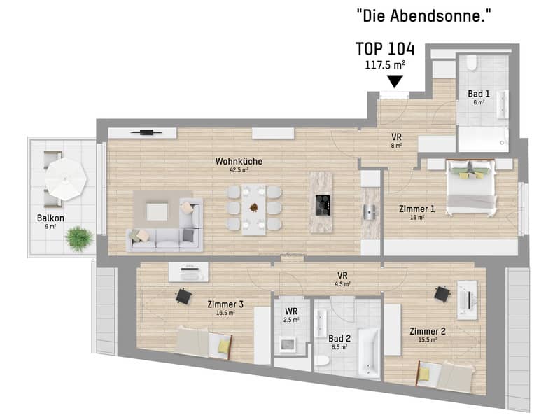 New build apartment near Donau Auen