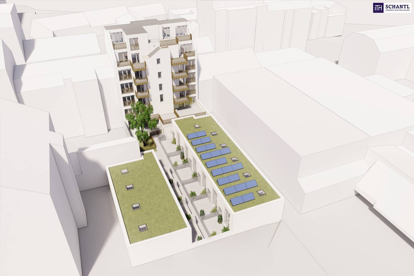 New build investment property with 10 apartments and terraces in Simmering