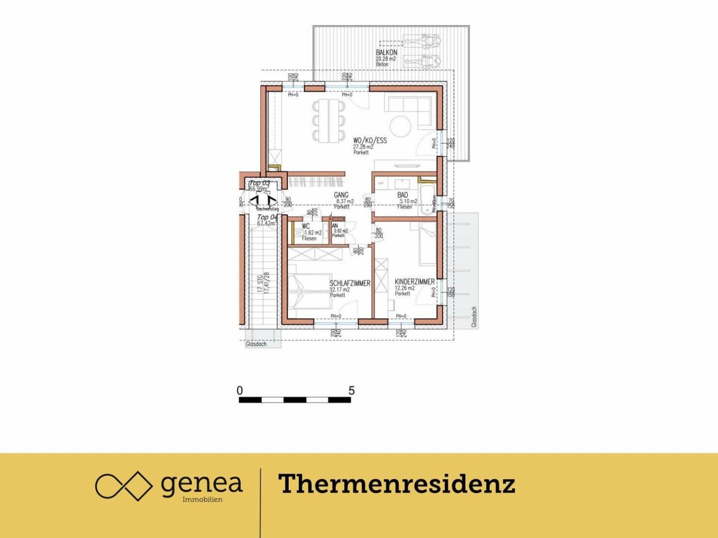 Newly built apartment in the thermal region with terrace