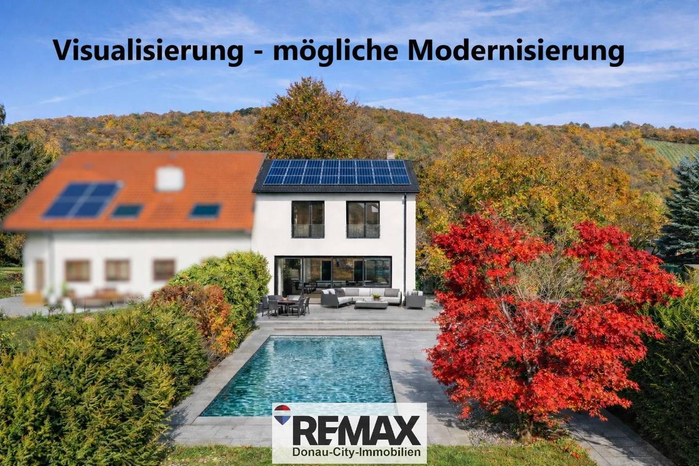 <b>"Eigengrund in Langenzersdorf: Haus mit Pool & Saunahaus"</b>