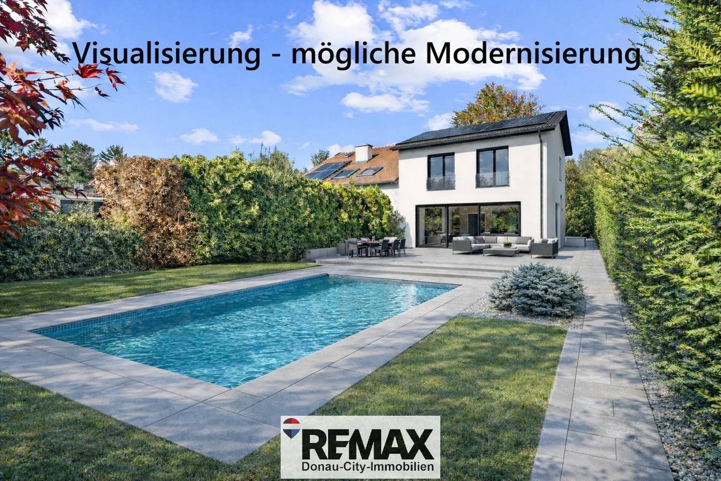 <b>"Eigengrund in Langenzersdorf: Haus mit Pool & Saunahaus"</b>