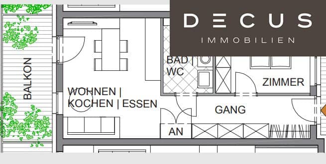 Helle 2-Zimmer-Wwohnung in Graz-Eggenberg mit Loggia und Balkon