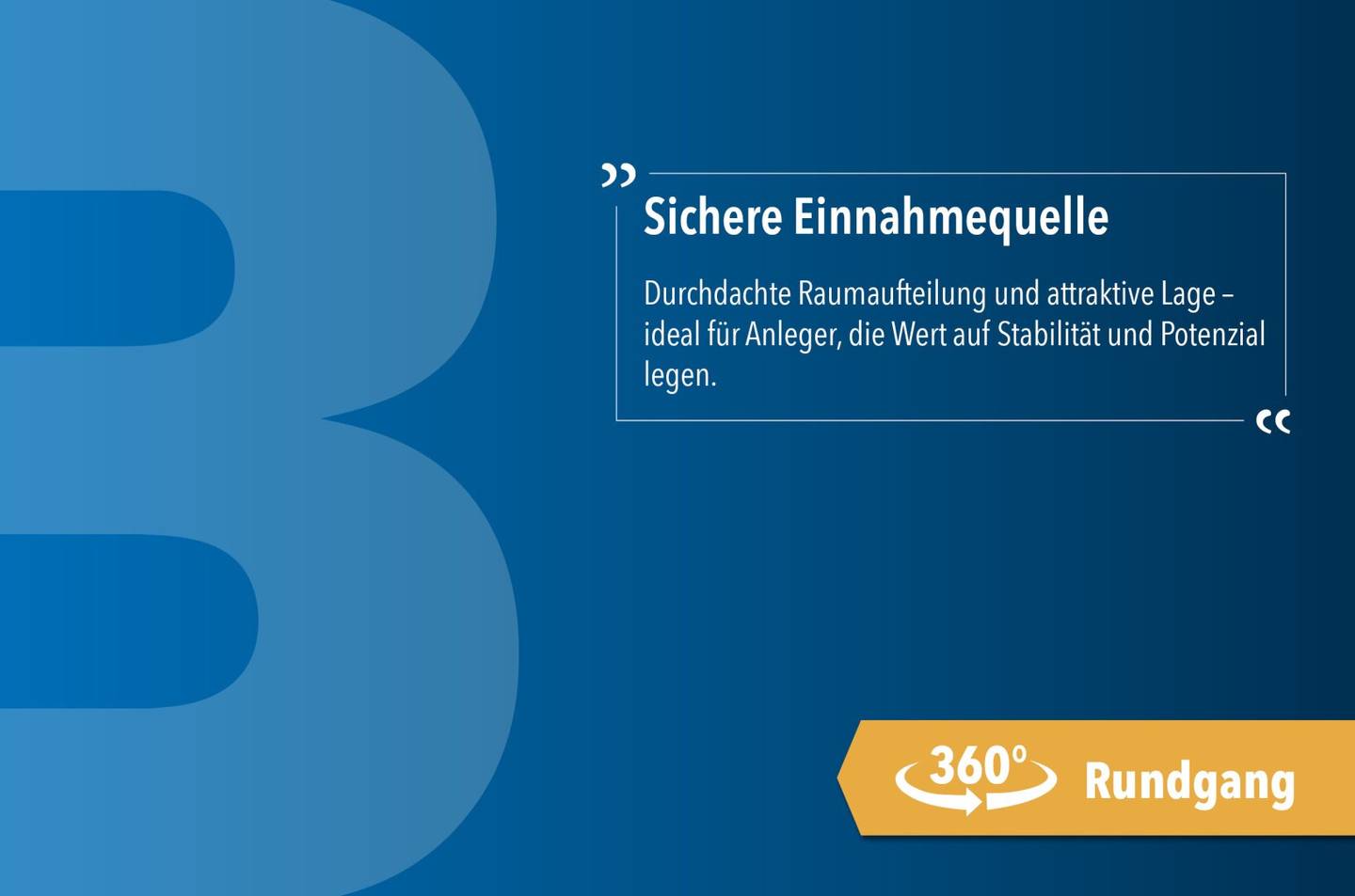 Vermietete Wohnung mit bestehendem Mietvertrag