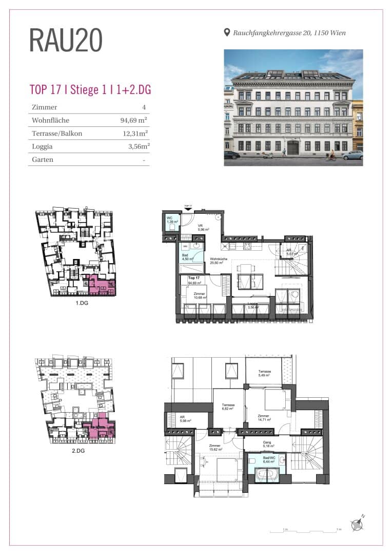 Exklusive DG-Wohnung mit 4 Zimmern, 95 m², nahe Schloss Schönbrunn
