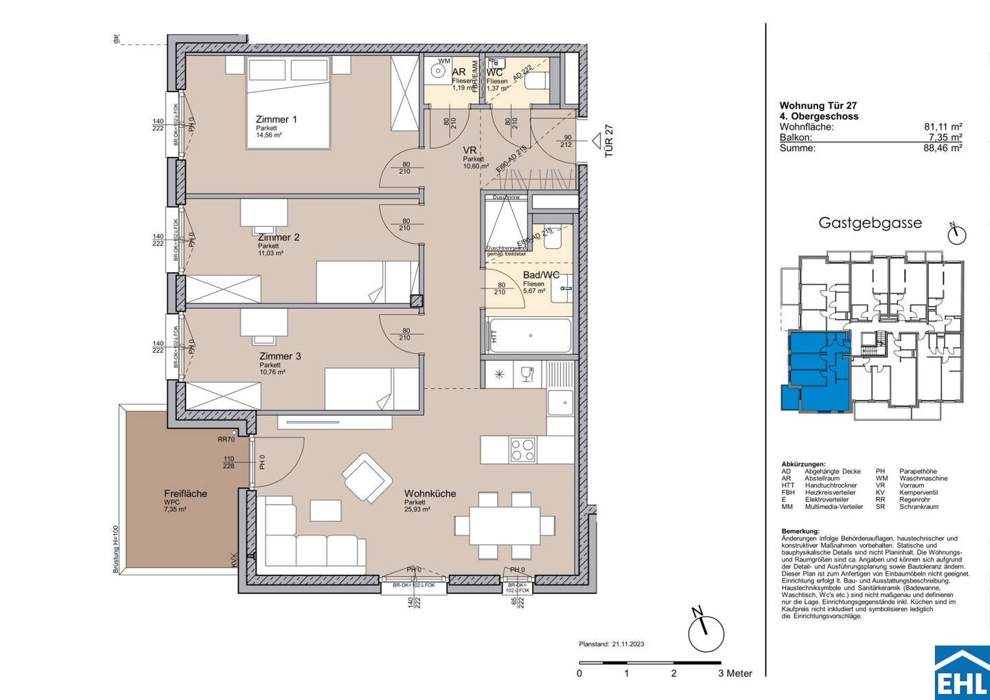 Apartment by Stadtpark Atzgersdorf new construction first occupancy