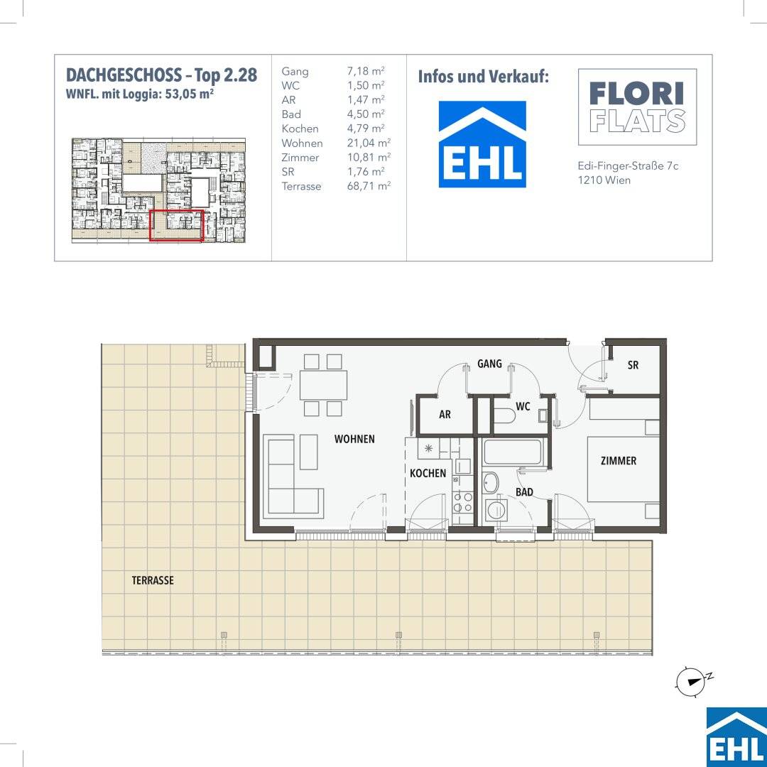 Wohnung Erstbezug mit Loggia in Stammersdorf