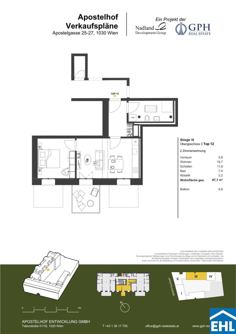 First occupancy apartment with balcony near U3