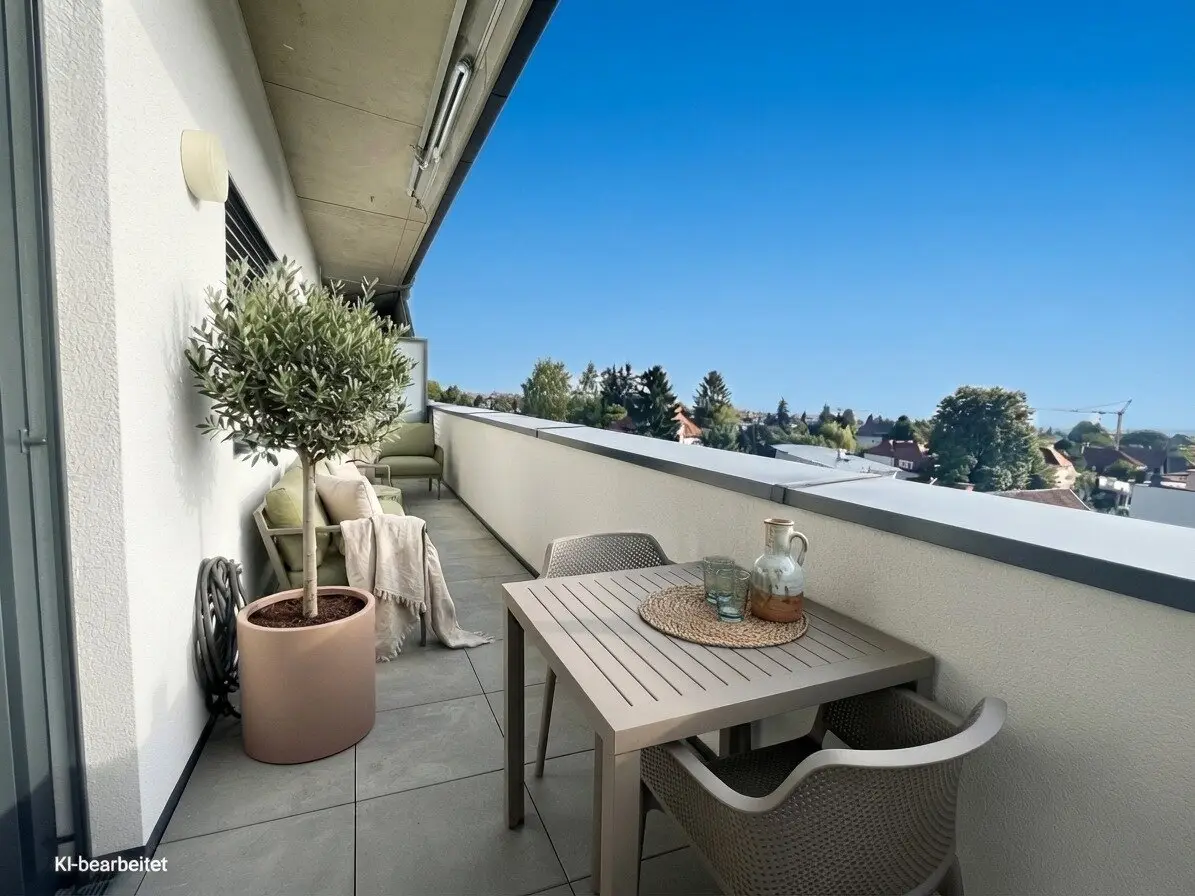 Wohnung Graz St Peter Luftig hell Terrasse