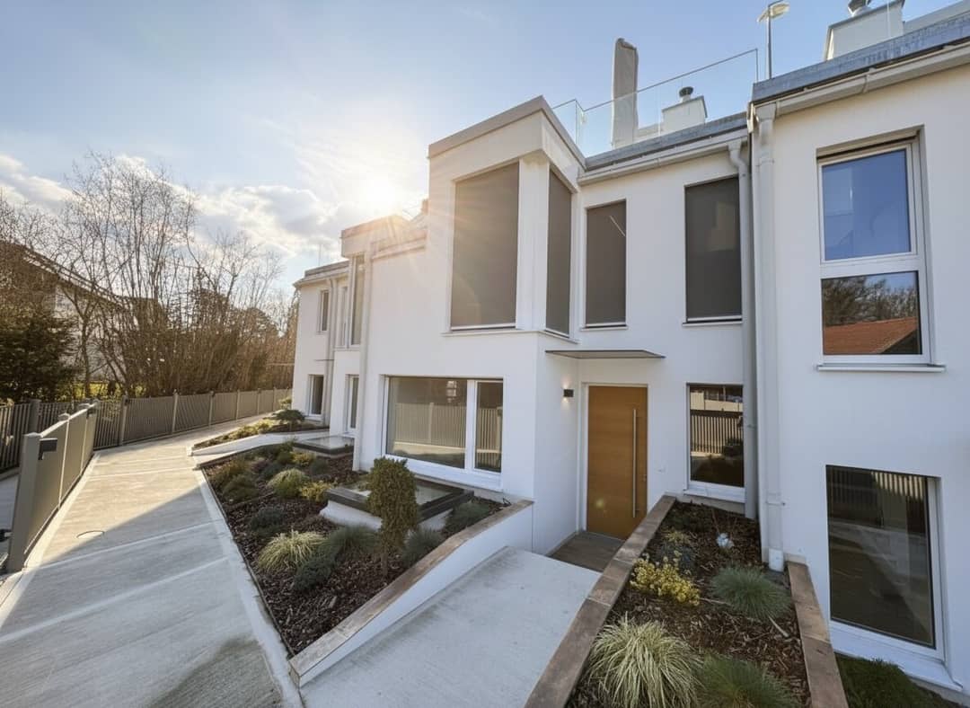 Newly built apartment with roof terrace and garden