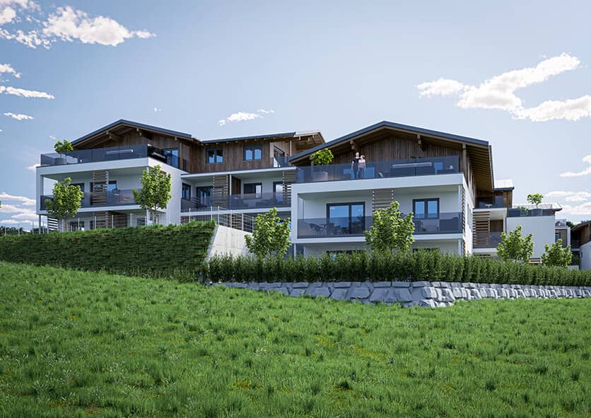 New build apartment with mountain view and lift