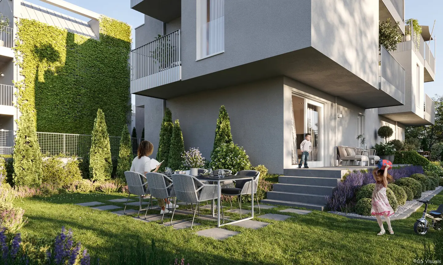 Neubauwohnung mit Terrasse und Garten an der Alten Donau