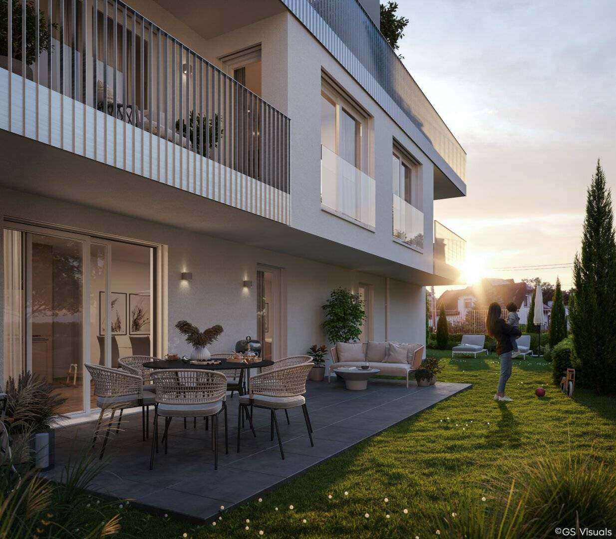 Exklusive Erstbezugs DG-Wohnung mit Balkon und Terrasse an der Alten Donau