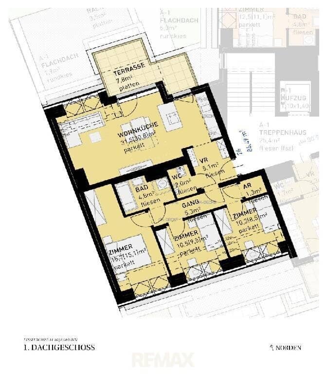 4-Zimmer-Wohnung in Wien-Favoriten, Provisionsfrei, 86,5 m², Balkon