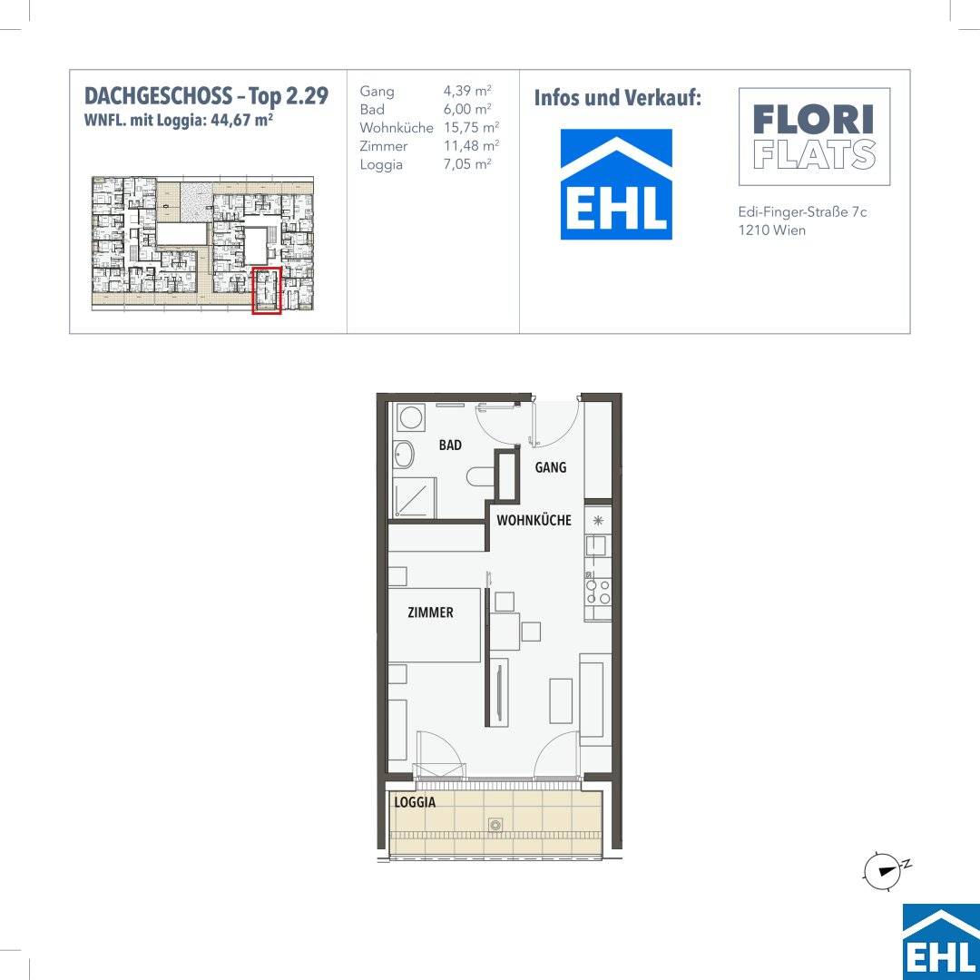 Wohnung Neubau Erstbezug Loggia Provisionsfrei