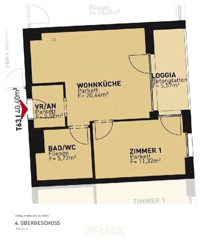 2-Zimmer-Wohnung in Wien-Alte Donau mit Balkon & Loggia Erstbezug 2024