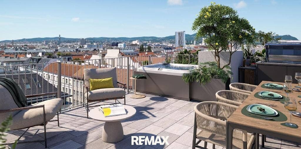 Wohnung with Donaublick terrace in Neubau