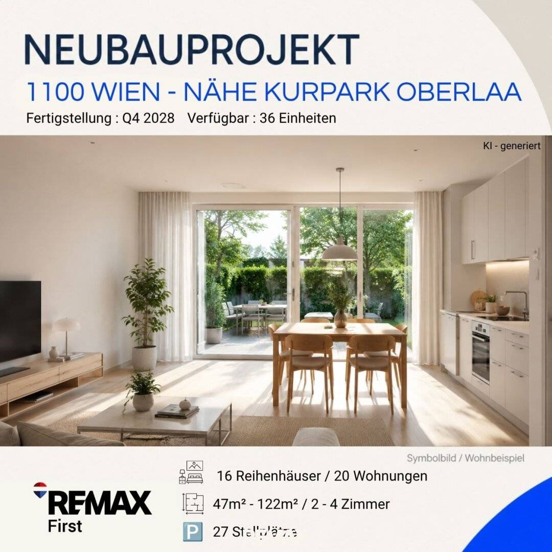 Wohnung Erstbezug mit Terrasse und Garten im EG nahe Oberlaa