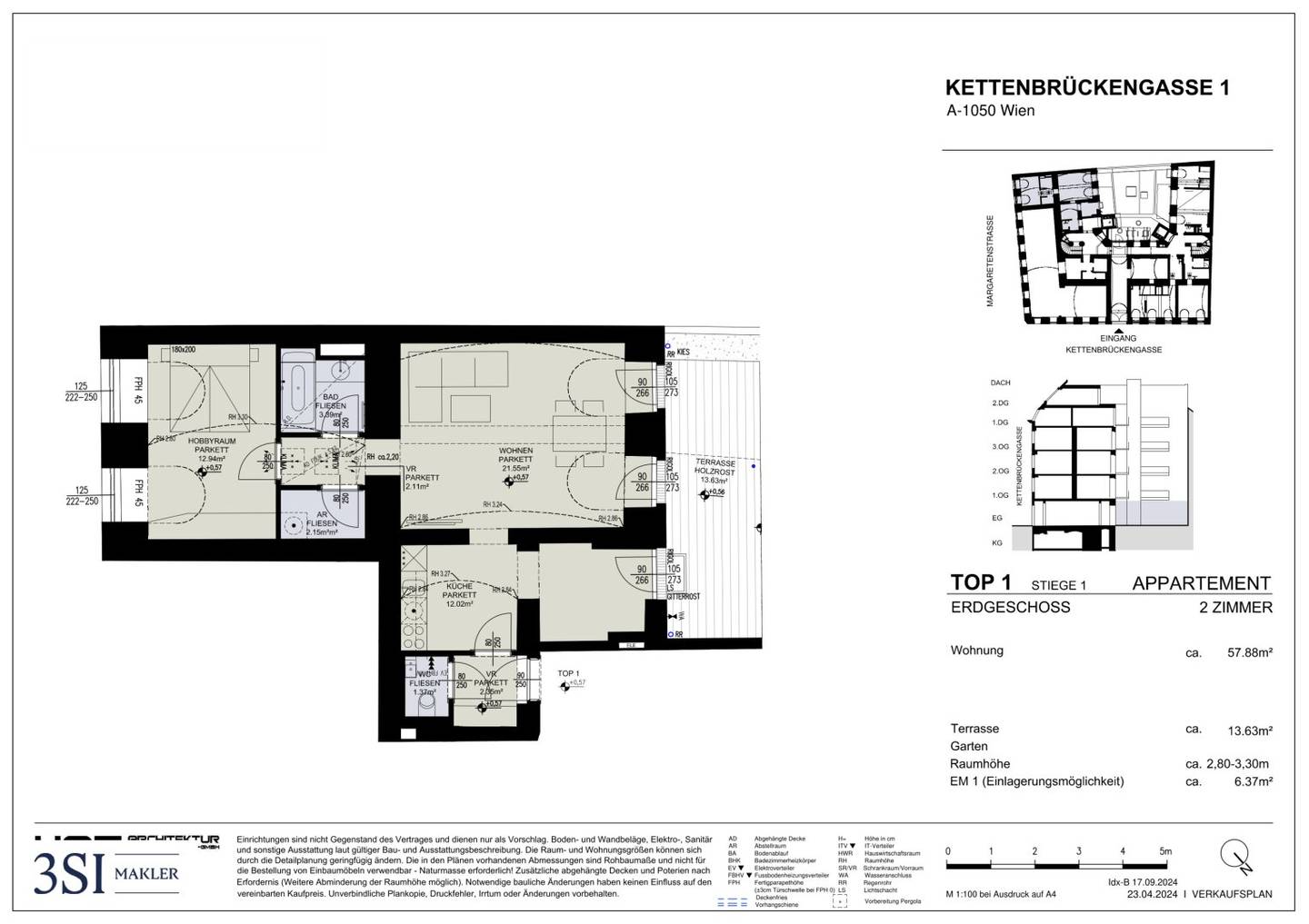 Ground floor apartment near Naschmarkt with terrace