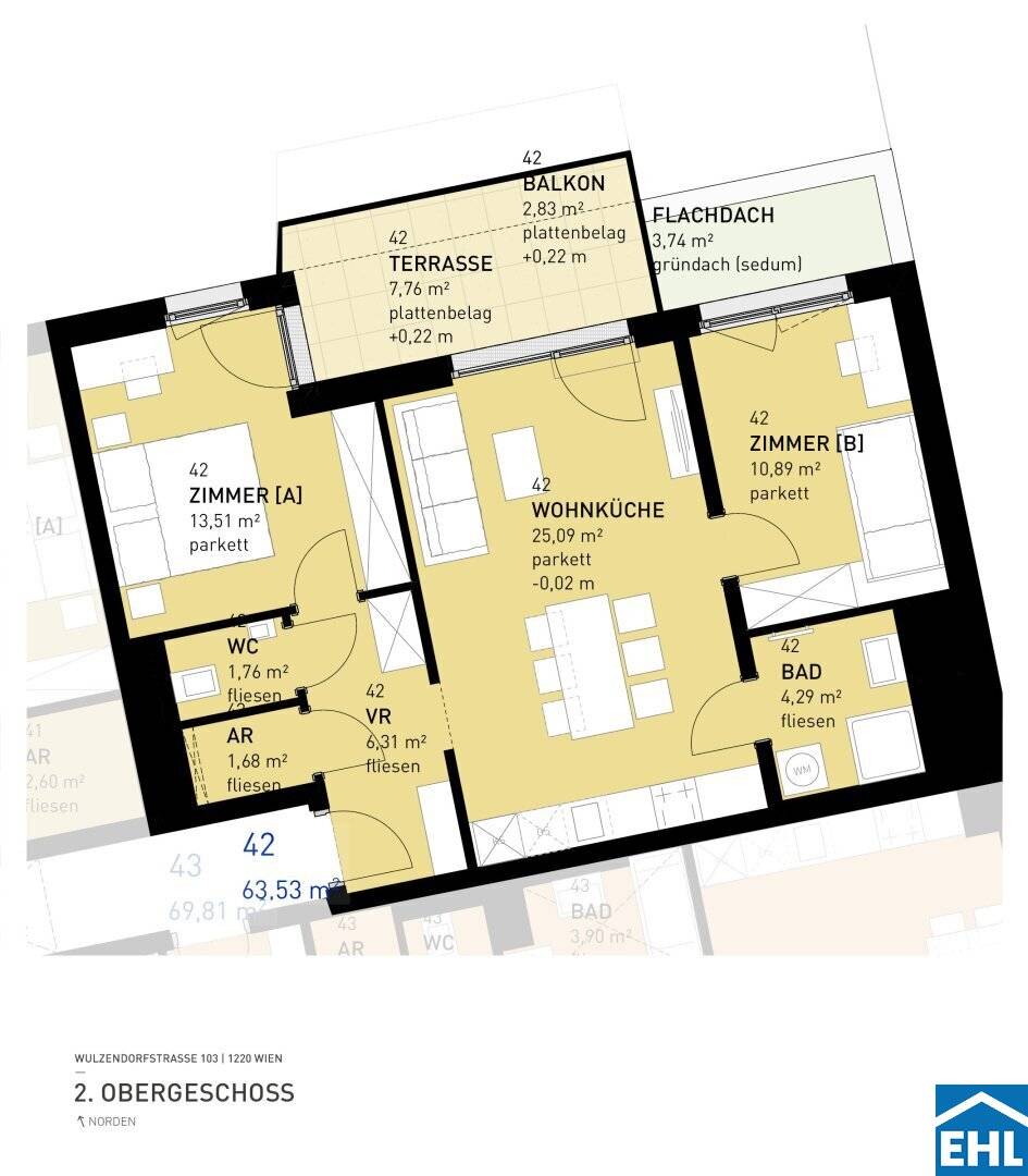 Investment security through apartment entrance door to WK2 standard