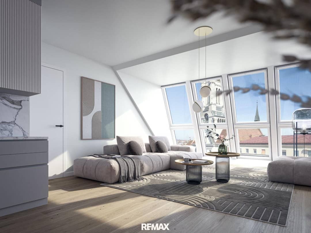 Dachgeschosswohnung Stilaltbau mit Cityblick