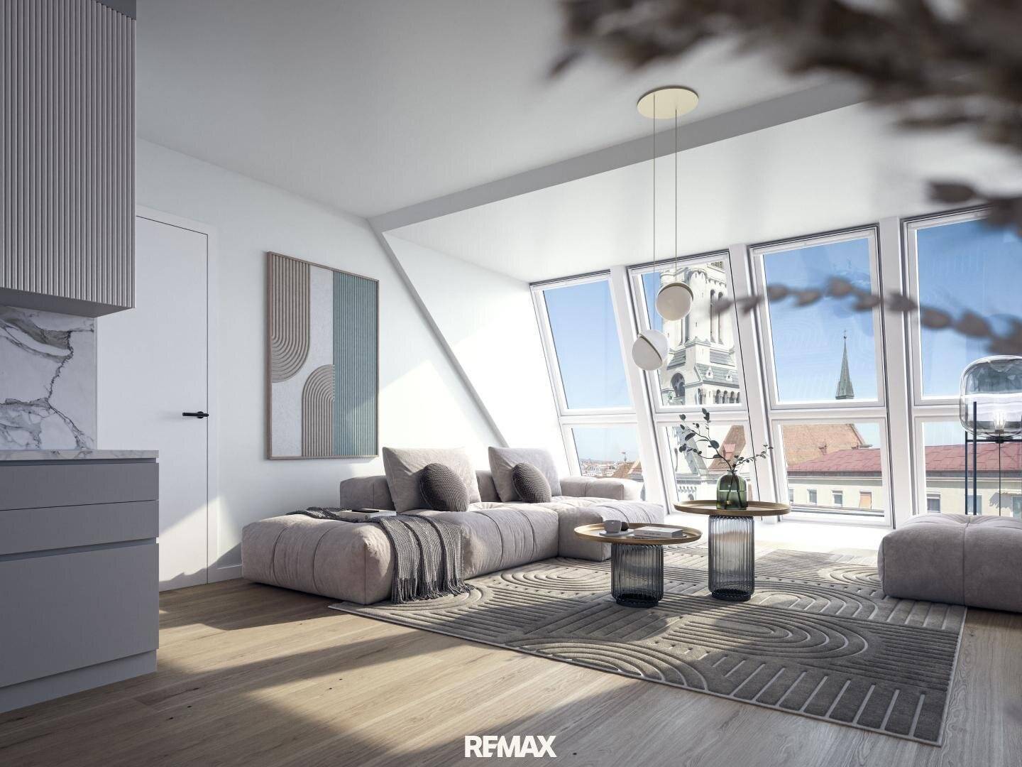 Dachgeschosswohnung Stilaltbau mit Cityblick