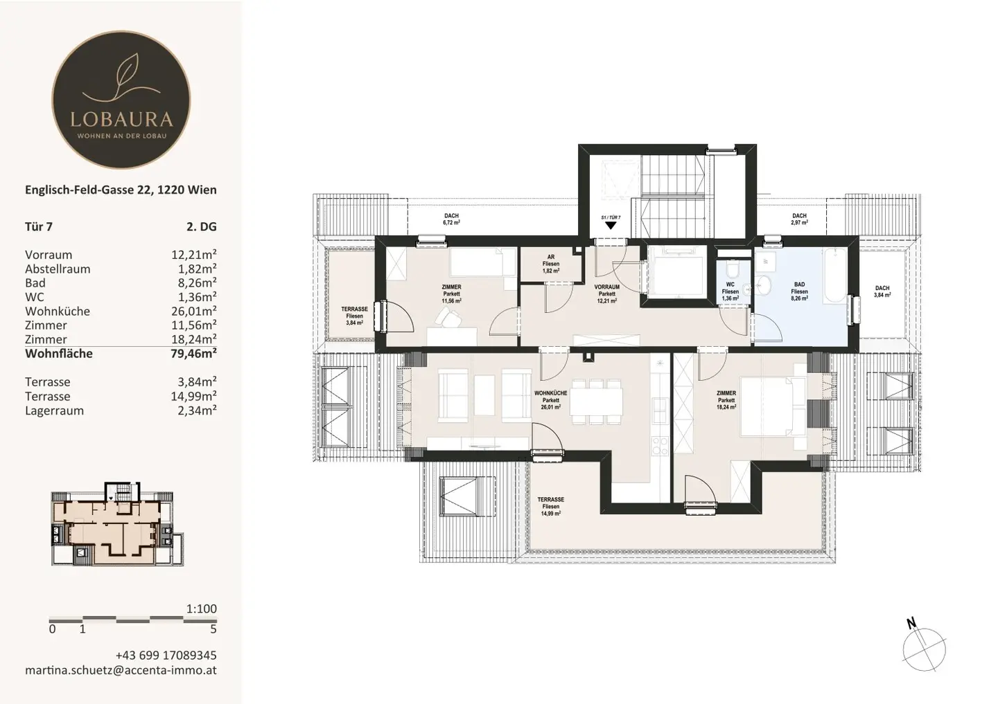 Penthouse mit eigenem Liftzugang Lobau