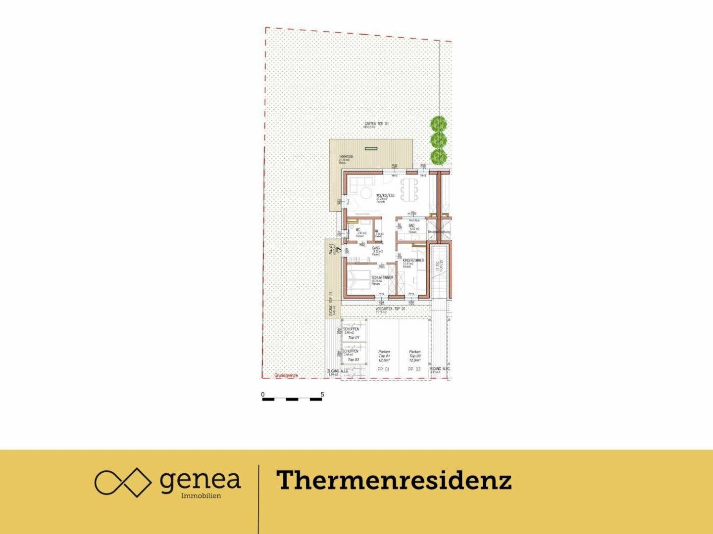 First occupancy apartment in the Thermen region with terrace