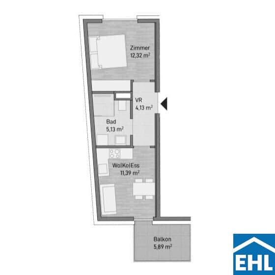 New build apartment first occupancy balcony