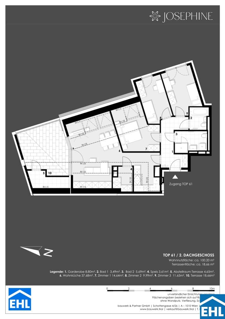 Apartment with Prater view and terrace in a new build