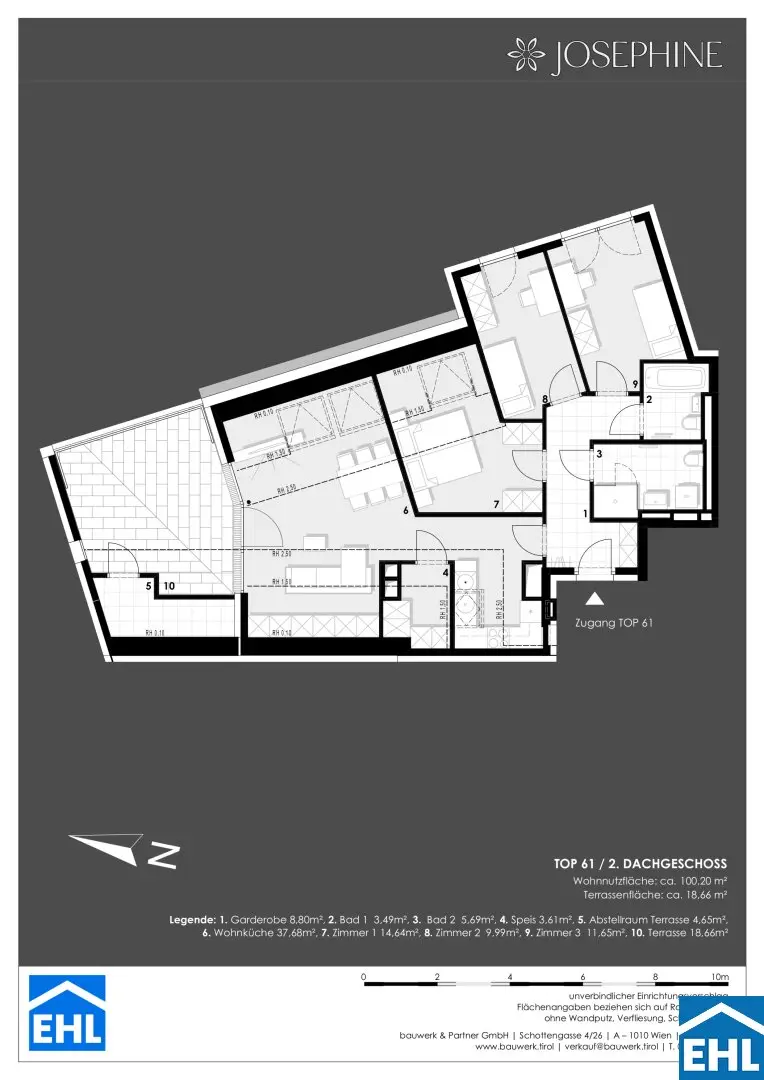 Wohnung mit Praterblick und Terrasse im Neubau Erstbezug