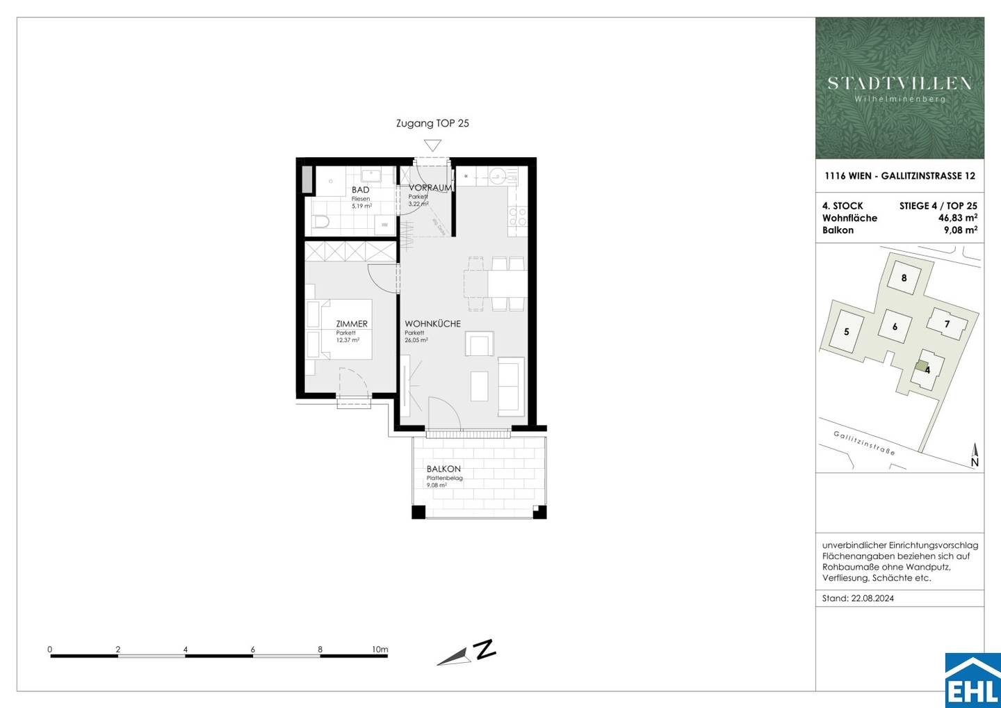 Vorsorgewohnung Erstbezug Balkon Geothermie
