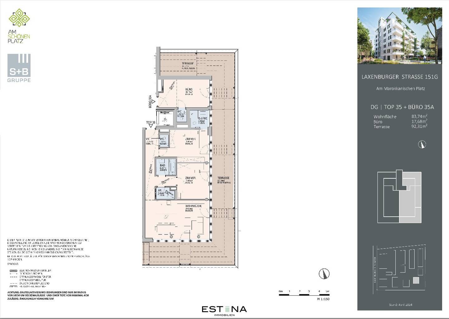Bright New Build Apartment with Large Terrace and Office in Vienna