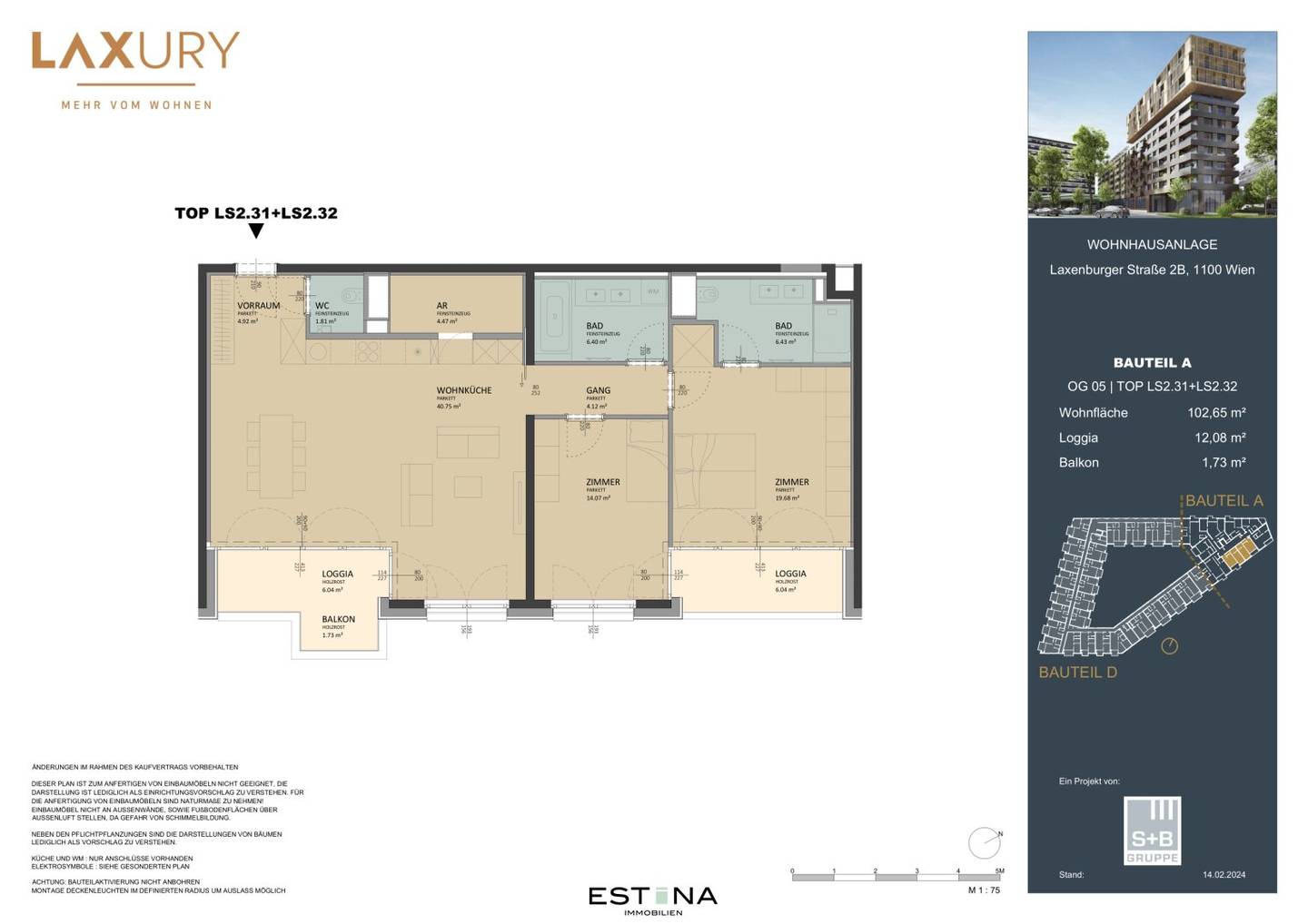 LAXURY - Family apartment - Heating and tempering through building activation