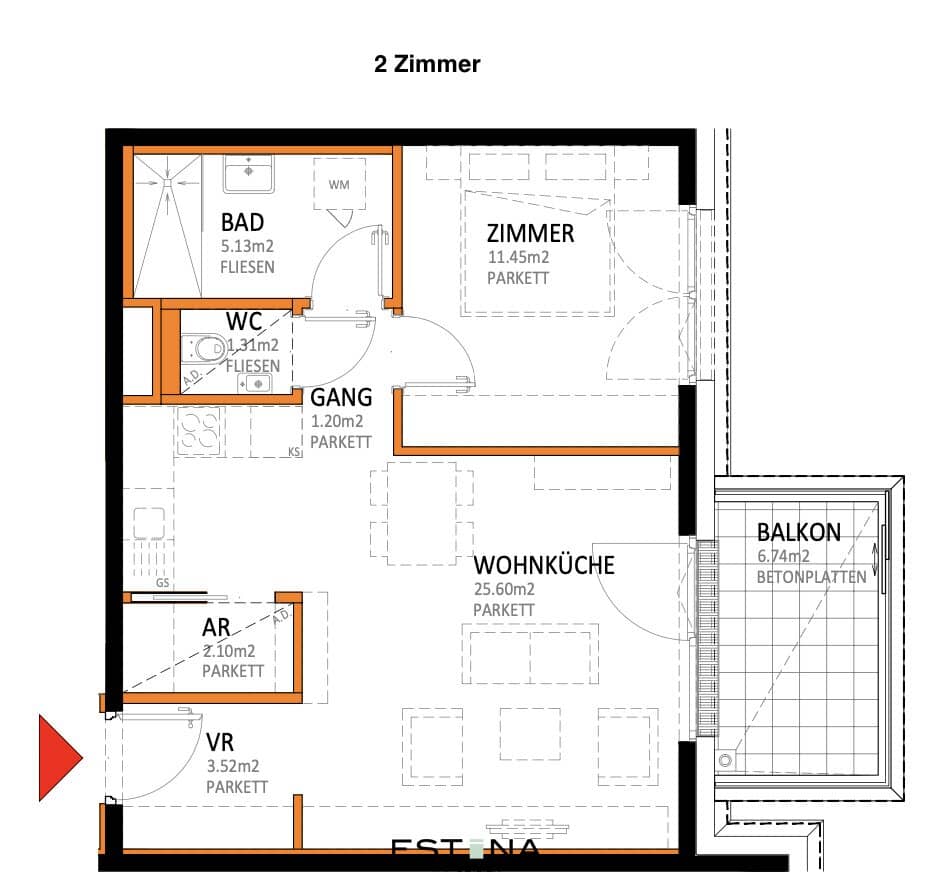 Neubauwohnung mit Balkon und Abstellraum am Wienerberg