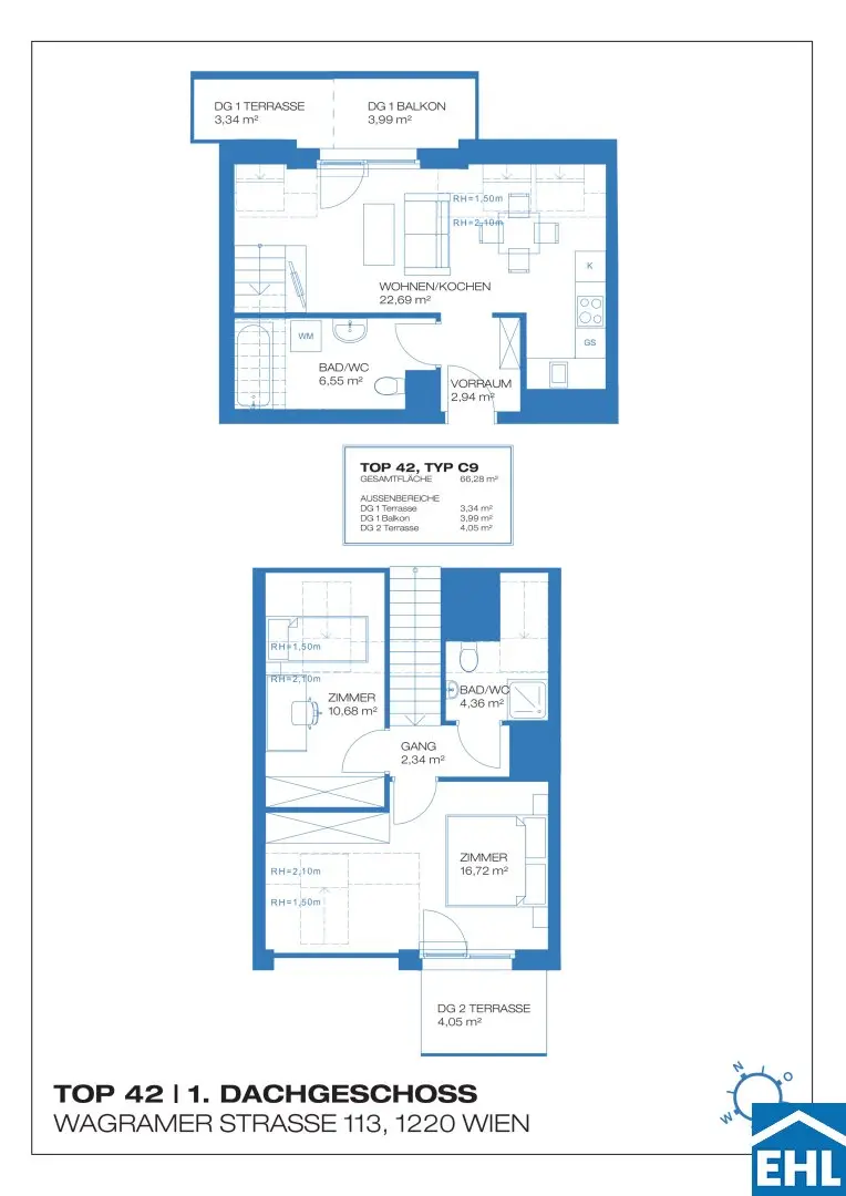 Apartment near Donauzentrum and Old Danube